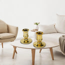 2pcs Taper Candle Holders Candlestick Silver Gold Rod Wax Base Fits Wedding Banquet Art Deco Candle Holder Home Decor