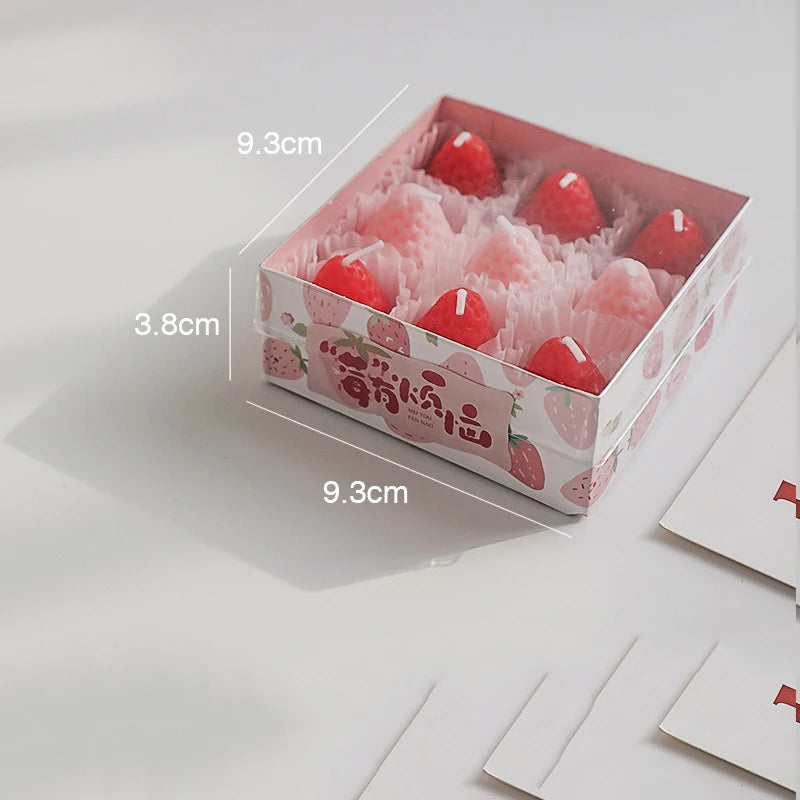 Scented Candle Strawberry Soybean Wax Fragrance Hotel Wedding Birthday Gift Aromatherapy Candles Room Home Decoration Accessorie