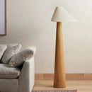Japanese Wabi-sabi Floor Lamps Retro Natural Wood Fabric Lampshade Teahouse Bedroom Bedside Parlor Sofa Study LED Standing Light
