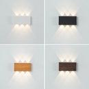 LED Wall Sconces Modern RGB Outdoor Lamp, White Up Down Wall Mount Lights for Living Room Hallway Bedroom Decor