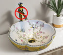 Luxury Hand-painted Bathroom Sinks Special-shaped Above Counter Basin Ceramic Wash Basin Designer Home Kitchen Art Single Basin