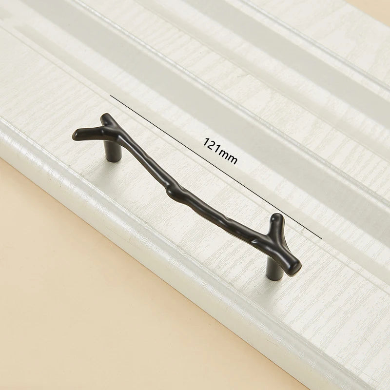 Vintage Tree Branch Furniture Handle Zinc Alloy Kitchen Cabinet Drawer Knob Wardrobe Cupboard Closet Door Pull Hardware Black