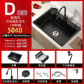 Stainless Steel Kitchen Sinks Black Nano Large Single Tank Countertop Basin Home Kitchen Vegetable Sink 304 Thickened Wash Basin