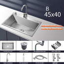 Stainless Steel Chinese Kitchen Sinks for Kitchen Sink Thickened Brushed Process Simple and Creative Kitchen Sink for Restaurant