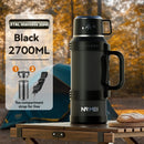 2L Thermos Insulated Water Bottle Stainless Steel Vacuum Flasks Large Tea Bottle Hot Water Bottle/Cold Outdoor Coffee Bottles