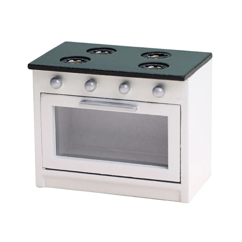 1:12 Miniature Houses Furniture Kitchen Cabinet Sink Stove Cupboard Decor