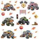 3D Cartoon Automotive Engineering Vehicle Wall Stickers For Kids Room Home Bedroom PVC Decor Cartoon Movie Mural Art Decals
