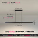 Designer dining room chandelier simple modern Nordic dining table bar table lamp minimalist led long office chandelier