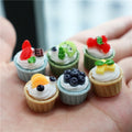 1/6 Scale Assorted Miniature Dollhouse Cake Mini Food for Doll Pretend Play Kitchen Toy Accessories