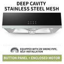 180W Range hood for kitchen Large Suction Small Oil Hat Machine Top Suction Automatic thermal cleaning Range Hood 715mm