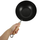 Flat Bottom Wok Pan Iron Everyday Traditional Small Cooking Gas Stove Frying Kitchen Cookware