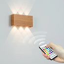 LED Wall Sconces Modern RGB Outdoor Lamp, White Up Down Wall Mount Lights for Living Room Hallway Bedroom Decor