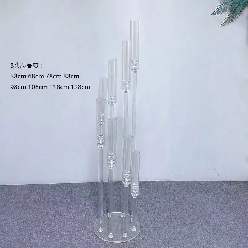2pcs 4pcs 10pcs Wedding Decoration Centerpiece Candelabra Clear Candle Holder Acrylic Candlesticks for Weddings Event Party