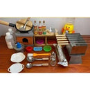 Dollhouse Mini Kitchen Furniture Toys Full Set Models for Doll House Kitchen Furniture Decorative Accessories