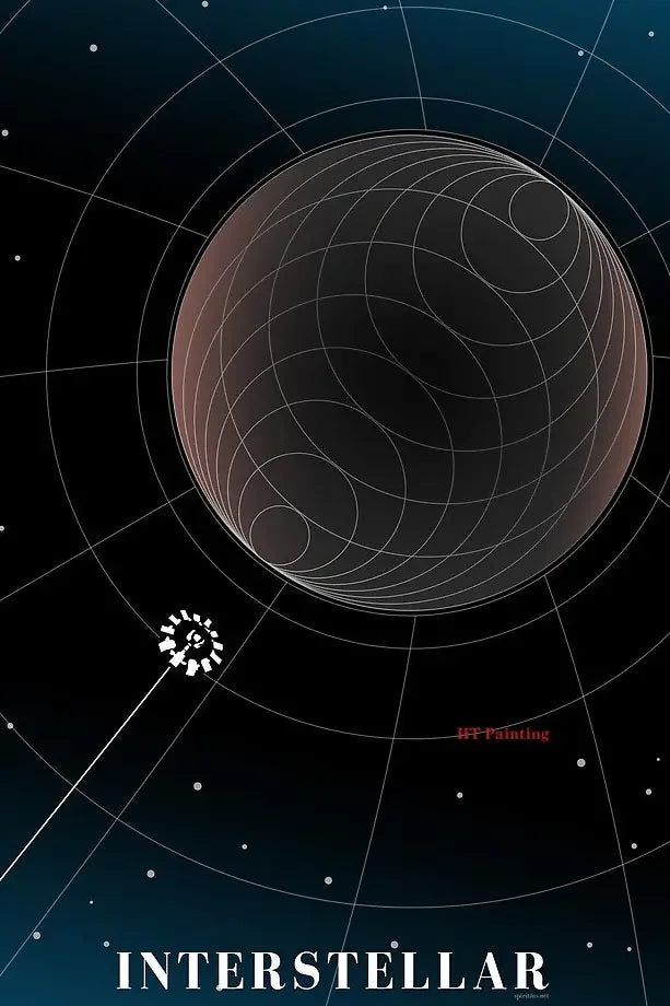 Sci-fi movie interstellar movie poster canvas painting universe planet wall art picture modern room home decoration