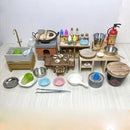Dollhouse Mini Kitchen Furniture Toys Full Set Models for Doll House Kitchen Furniture Decorative Accessories