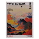 Colourful Yayoi Kusama Mountains and Rivers Poster Vintage Japanese Matte Canvas Material Mural Gallery Bedroom Wall Art