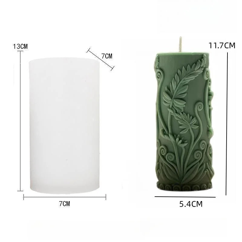 Upgraded Knot Cylindrical Candle Silicone Mold Bow Knot Stripe Cylindrical Candle Mold Vase Shape Candle Acrylic Plastic mold