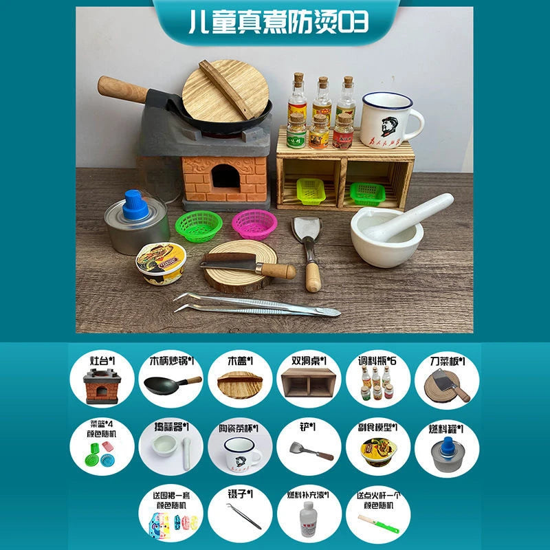 Mini kitchen food toys, real cooking, cooking at home, edible children's toys, kitchen set, simulation toys