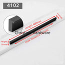 Fashion Black Hidden Cabinet Handles Aluminum Alloy Kitchen Handles Cupboard Pulls Drawer Knobs Furniture Room Door Hardware