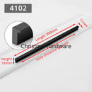 Fashion Black Hidden Cabinet Handles Aluminum Alloy Kitchen Handles Cupboard Pulls Drawer Knobs Furniture Room Door Hardware