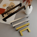 Square Furniture Hardware Black Cabinet Handle Stainless Steel Kitchen Door Knobs Cupboard Wardrobe Drawer Pulls