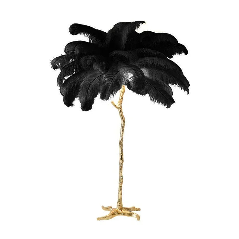 Nordic Feather Floor Lamp Light Luxury Internet Celebrity Ostrich Ins Live Broadcast Room Decoration Atmosphere Table