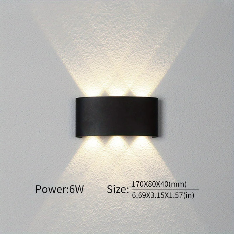 Up and Down LED Wall Lamp Waterproof IP66 Interior Wall Light For Bedroom Living Room Corridor Indoor Outdoor Lighting