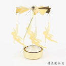 Multi-shape Rotating Candlesticks Snowflake Angel Romantic Tea Party Candle Holder Wedding Christmas Metal Home Decor