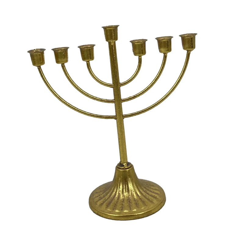 Candlestick Jewish Holder Hanukkah Decoration Menorah for Desk Living Room