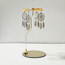 Stainless Steel Gold Round Disc Candlestick Christmas Gift Aromatherapy Running Horse Light Romantic Rotating Candle Holder