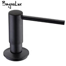 New High Quality Matt black In Deck Mount Pump Countertop Kitchen Sink Soap Dispenser Set With ABS Pump