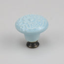 Colorful Floral Ceramic Handle Cabinet Door Solid Wood Furniture Wardrobe Handle Single-hole Drawer Hardware