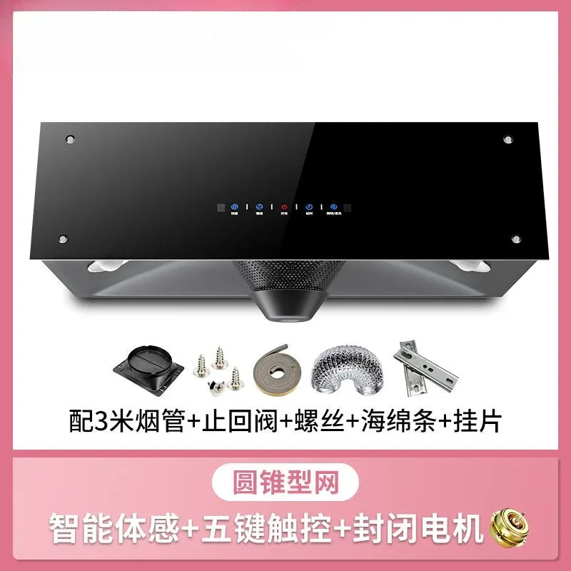 Household kitchen high suction range hood European style top suction range hood