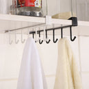 6 Hooks Storage Shelf Plastic Under Shelves Hanging Rack Utensils Holder Wardrobe Kitchen Bathroom Organizer Home Accessories