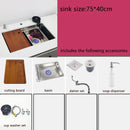 304 stainless steel undermount or Above Mount kitchen sink Washing Basin with Multifunctional waterfall kitchen faucet