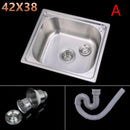 Silvery 304 Stainless Steel Kitchen Sink Multiple Size Undermount Basin Sink Single Tank Wash Vegetables Thickened Basin Set