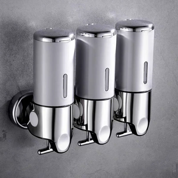 Shampoo and Soap Liquid Dispenser Single/double/triple 500Ml Liquid Dispenser Container Wall-Mount Bathroom Shampoo Dispenser