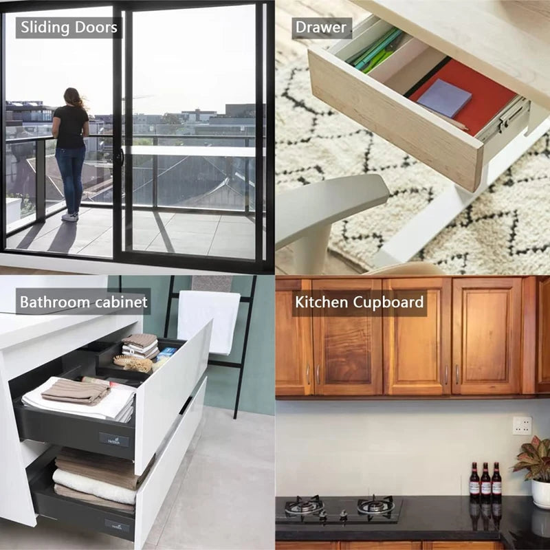 4/2/1Set Strong Magnetic Cabinet Catches Ultra-Thin Door Magnets Stops Invisible Adhesive Drawer Magnet Catch for Kitchen Closer