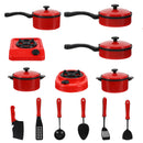 13 Pcs Decor Play House Toy Educational Learning Miniature Kids Interactive Kitchen Red Plaything Cooking Themed Toddler