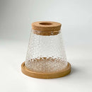 Glass Small Flower Pots for Plants Hydroponics Plant Pots Transparent Flower Vase With Tray Office Home Decoration Accessories