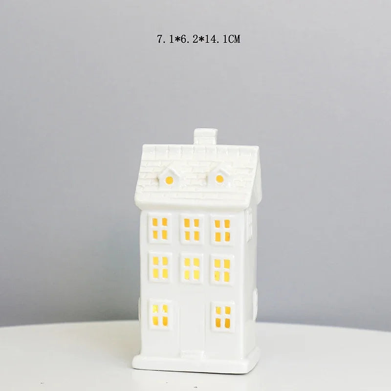 Modern Lantern House Candle Lanterns Vintage Lantern Decor for Halloween, Christmas, Home Decor, Tabletop, Fireplace Shelf Decor