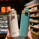 Thermos Bottle with Straw 750ml Stainless Steel Thermal Cup Car Insulated Flask Water Tumbler for Outdoor Sports