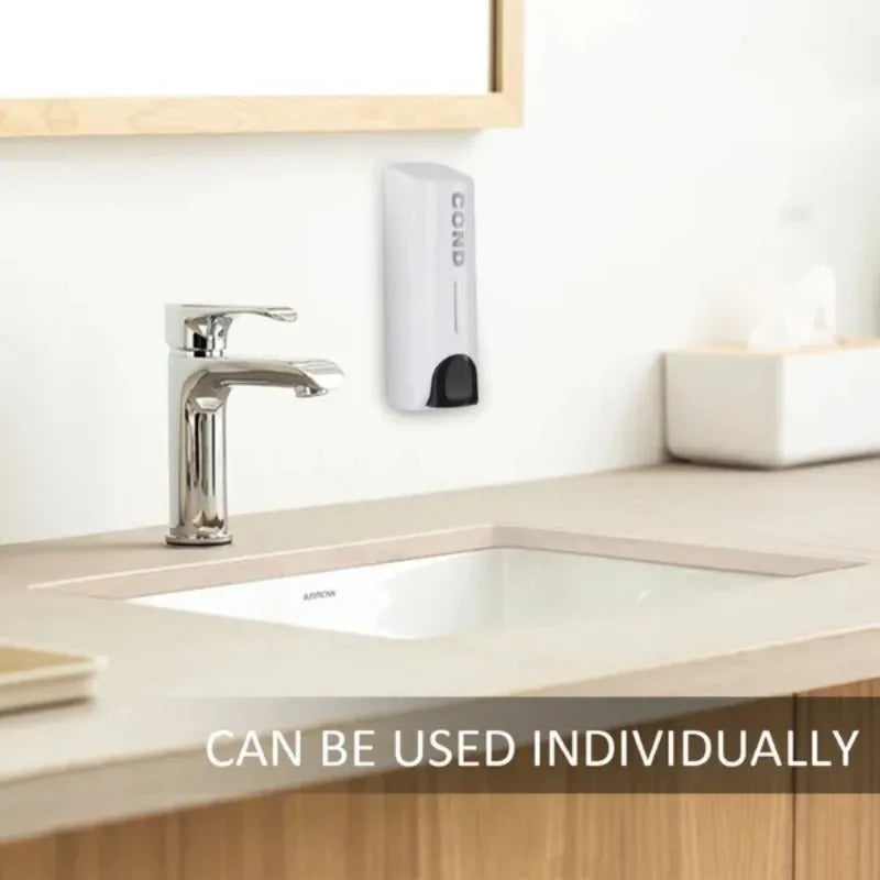1/2/3Heads Manual Soap Dispenser Wall Mounted Hotel Shampoo Box Bath Box 400ML Soap Bottle Wall Hanger Press Dispenser Home