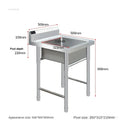 Stainless Steel Kitchen Sinks Washing Sink with Bracket Multifunctional Sinks for Restaurant Commercial Floor Dishwashing Sinks