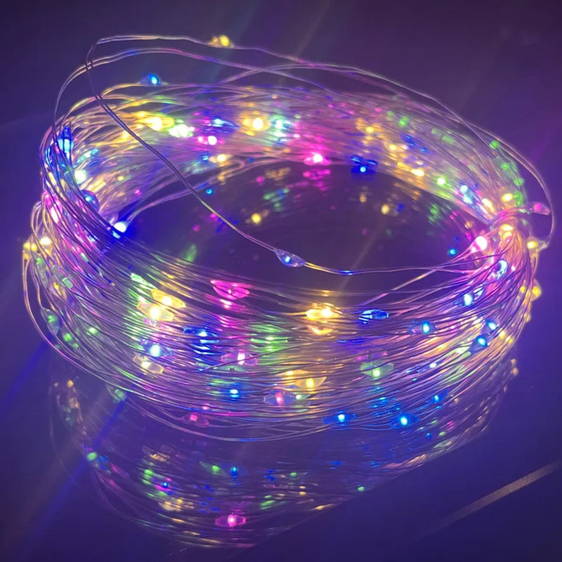 1M 2M 3M 5M LED Copper Wire String Lights Fairy Light Outdoor Garland Wedding Light for Home Christmas Garden Holiday Decoration