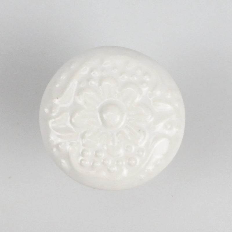 Colorful Floral Ceramic Handle Cabinet Door Solid Wood Furniture Wardrobe Handle Single-hole Drawer Hardware