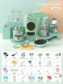 Mini Simulated Kitchen Toys Real Cooking Edition Children's Pretend Play Complete Set of Cooking Utensils Gifts Educational Toys