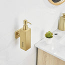 304 Brushed Stainless Steel Manual Soap Dispenser Wall Mounted Golden Black Square Round Soap Dispenser for Hotel Bathrooms