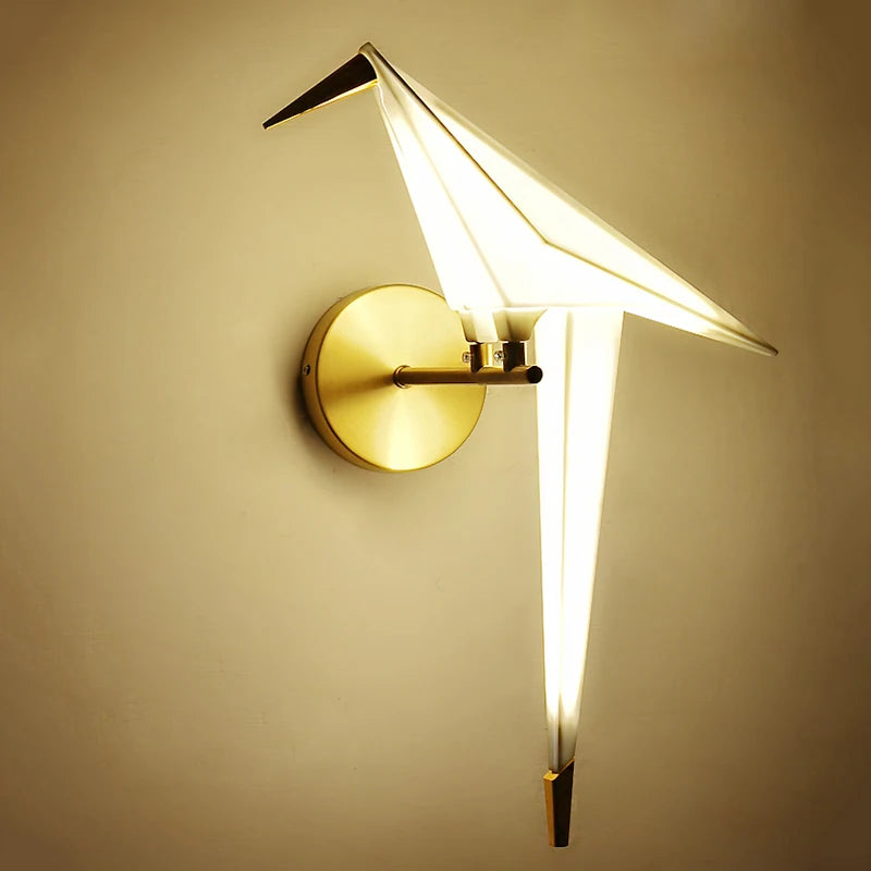 Perch Light Floor Lamp Led Designer gold Origami Bird Standing Lamps for Living Room creative Art Deco safaside corner Lamp